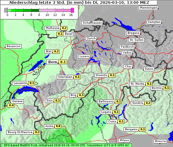 Niederschlag, 10. 3. 2026