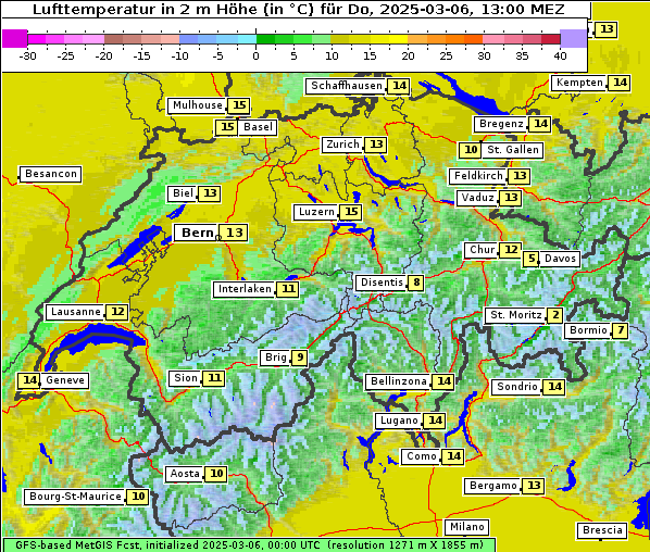 Temperatur, 6. 3. 2025