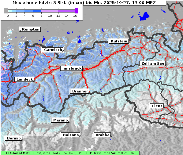 Neuschnee, 27. 10. 2025