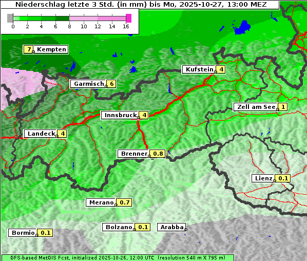 Niederschlag, 27. 10. 2025