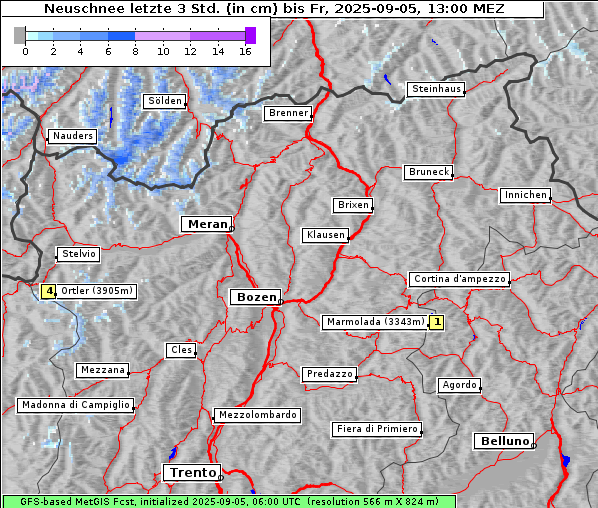 Neuschnee, 5. 9. 2025