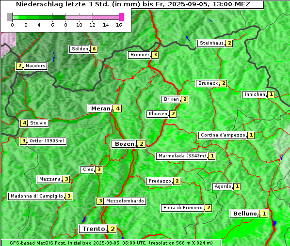 Niederschlag, 5. 9. 2025