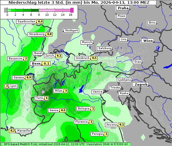 Niederschlag, 13. 4. 2026