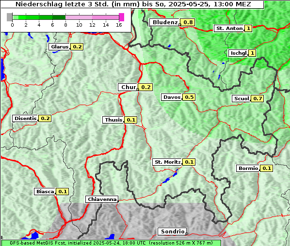 Niederschlag, 25. 5. 2025