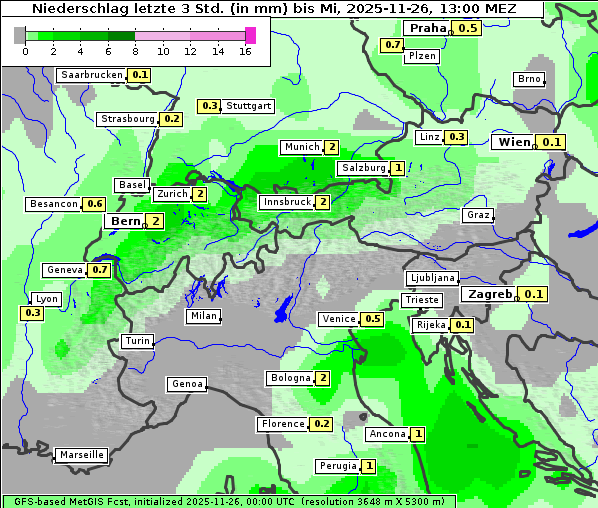 Niederschlag, 26. 11. 2025