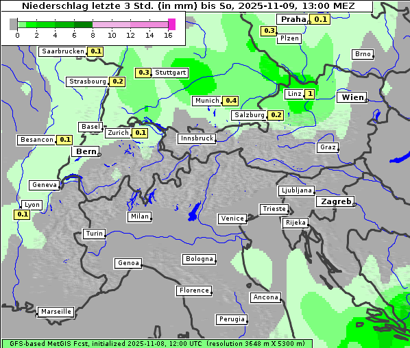 Niederschlag, 9. 11. 2025