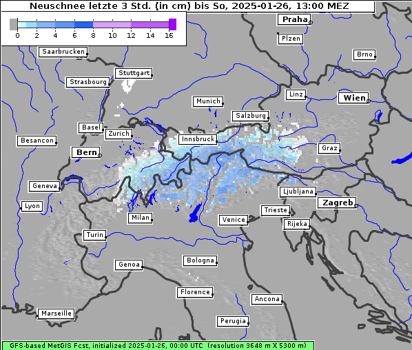 Neuschnee, 26. 1. 2025