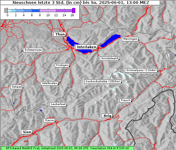 Neuschnee, 1. 6. 2025