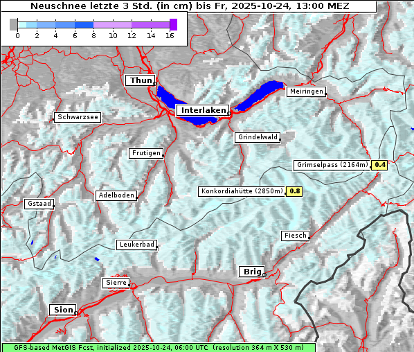 Neuschnee, 24. 10. 2025