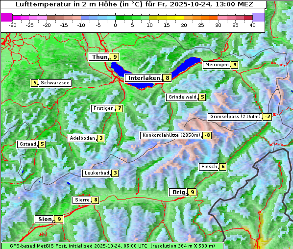 Temperatur, 24. 10. 2025