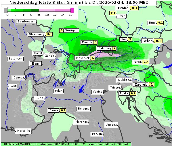 Niederschlag, 24. 2. 2026