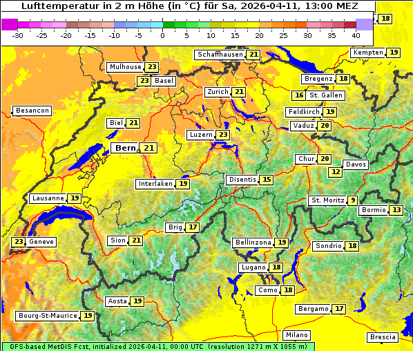 Temperatur, 11. 4. 2026