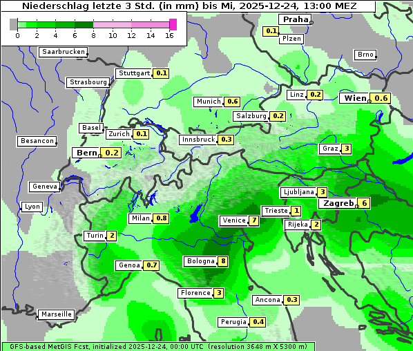 Niederschlag, 24. 12. 2025