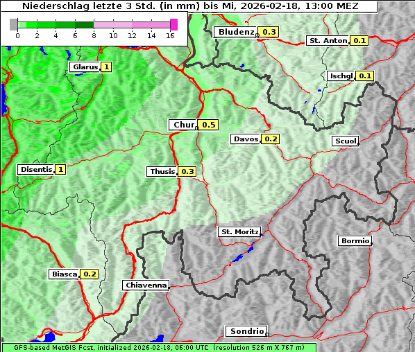 Niederschlag, 18. 2. 2026