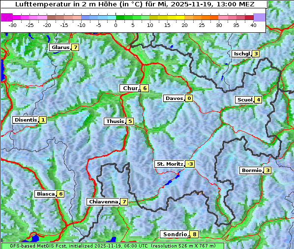 Temperatur, 19. 11. 2025