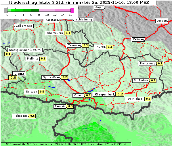Niederschlag, 16. 11. 2025