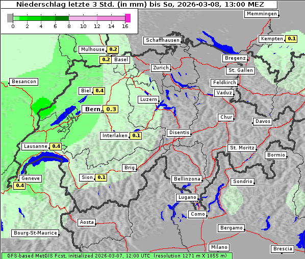 Niederschlag, 8. 3. 2026