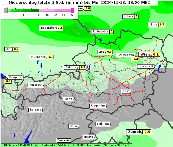 Niederschlag, 18. 11. 2024