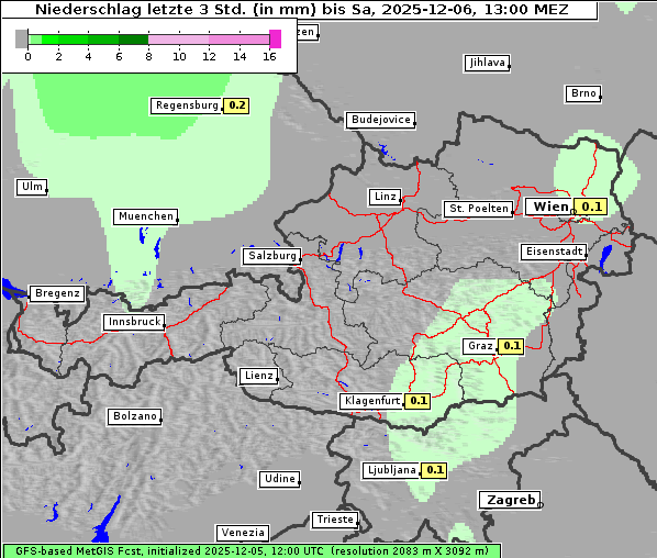 Niederschlag, 6. 12. 2025