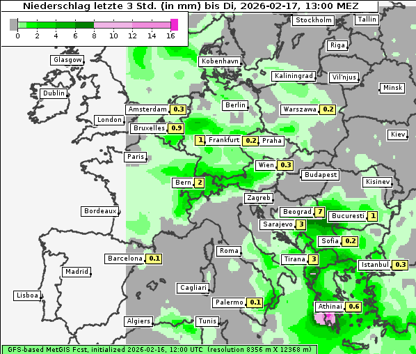 Niederschlag, 17. 2. 2026
