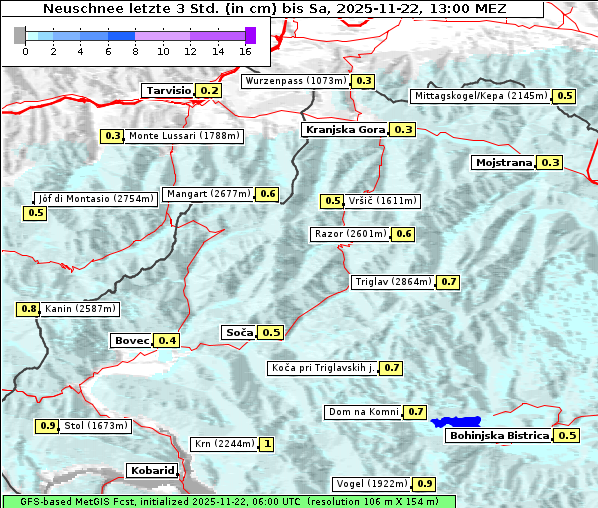 Neuschnee, 22. 11. 2025