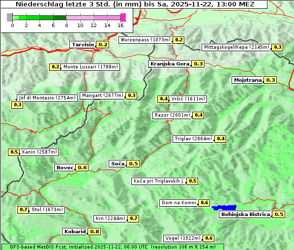 Niederschlag, 22. 11. 2025