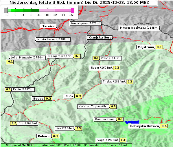 Niederschlag, 23. 12. 2025