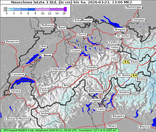 Neuschnee, 21. 3. 2026