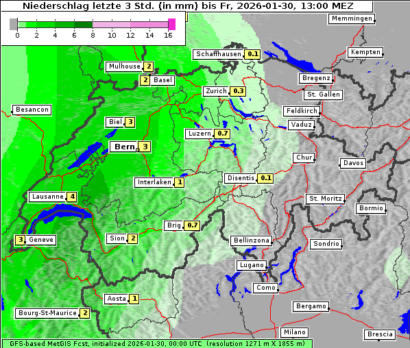 Niederschlag, 30. 1. 2026