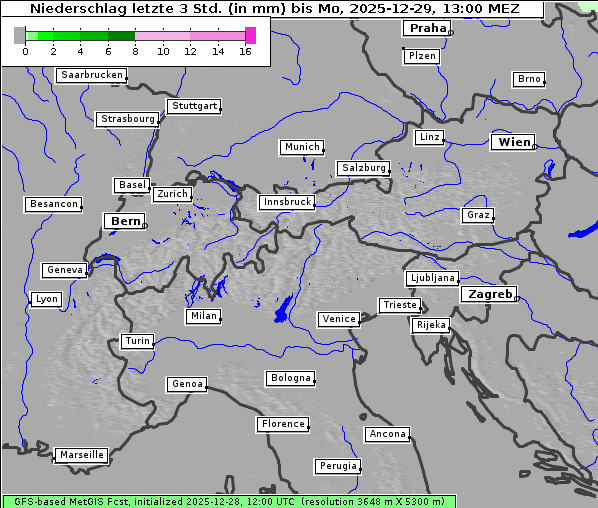 Niederschlag, 29. 12. 2025
