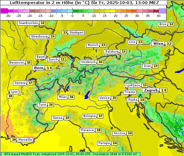 Temperatur, 3. 10. 2025