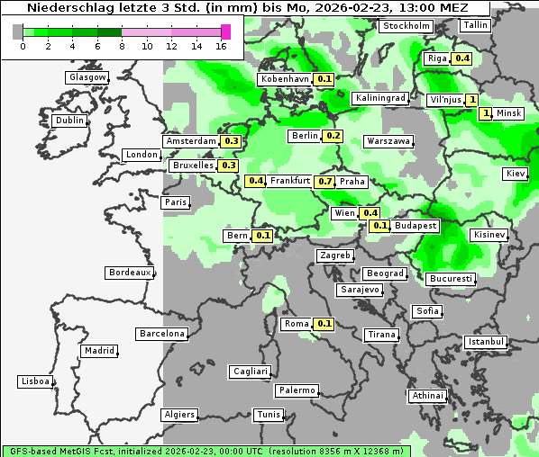 Niederschlag, 23. 2. 2026