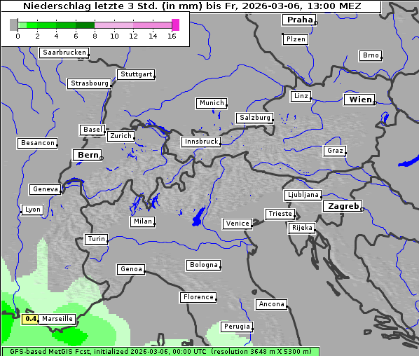 Niederschlag, 6. 3. 2026