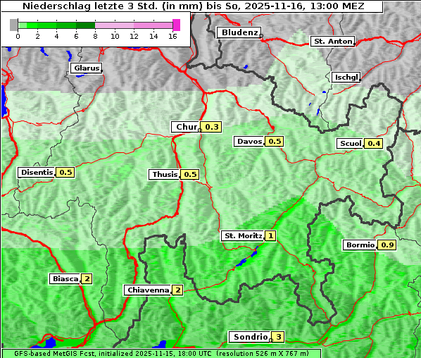 Niederschlag, 16. 11. 2025
