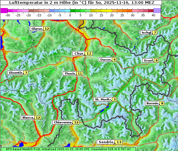 Temperatur, 16. 11. 2025