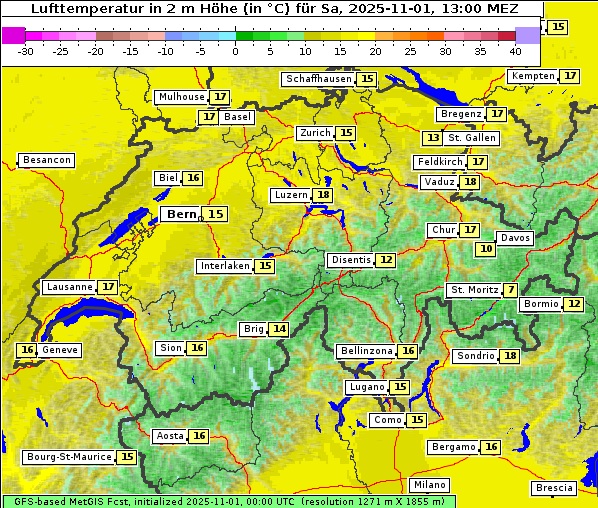 Temperatur, 1. 11. 2025