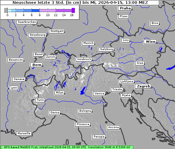 Neuschnee, 15. 4. 2026
