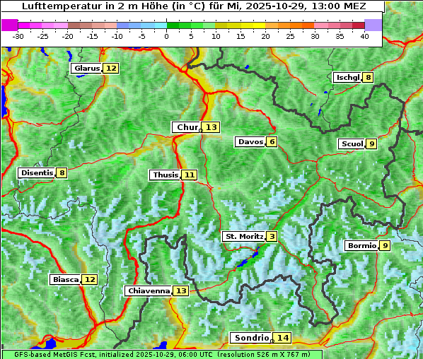 Temperatur, 29. 10. 2025