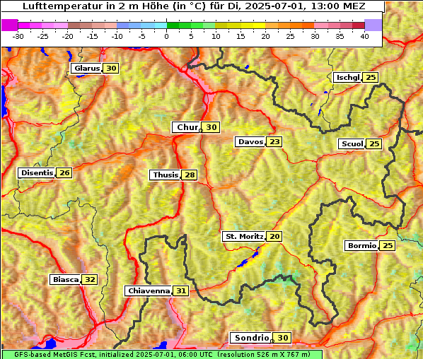 Temperatur, 1. 7. 2025