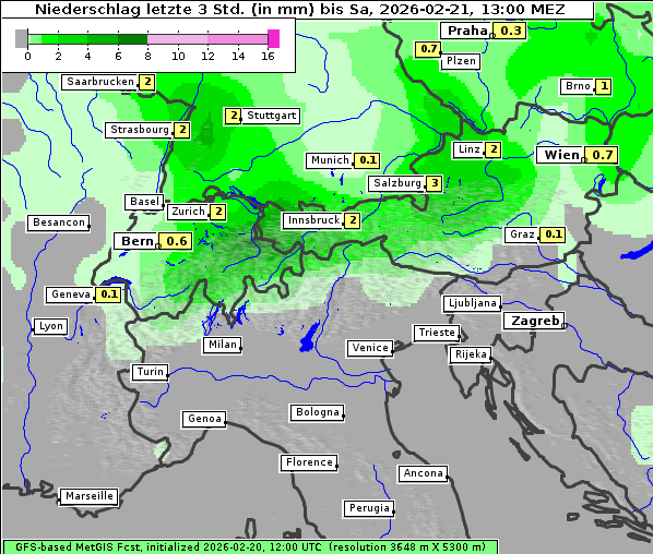 Niederschlag, 21. 2. 2026