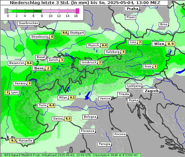 Niederschlag, 4. 5. 2025