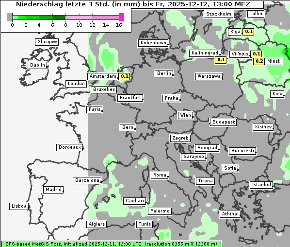Niederschlag, 12. 12. 2025