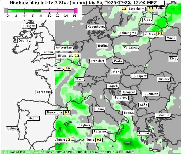 Niederschlag, 20. 12. 2025