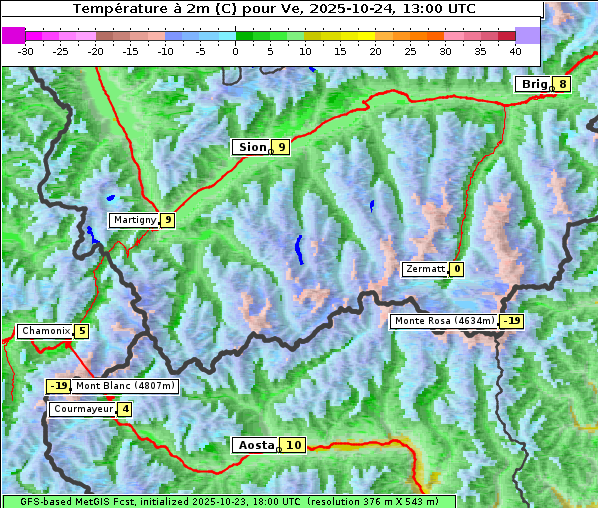 Temperatur, 24. 10. 2025