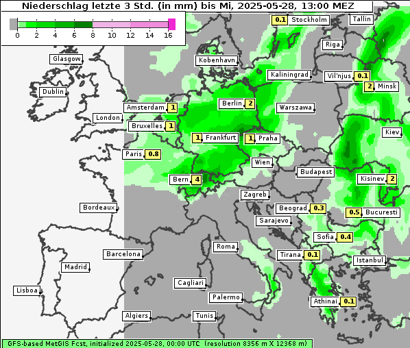 Niederschlag, 28. 5. 2025
