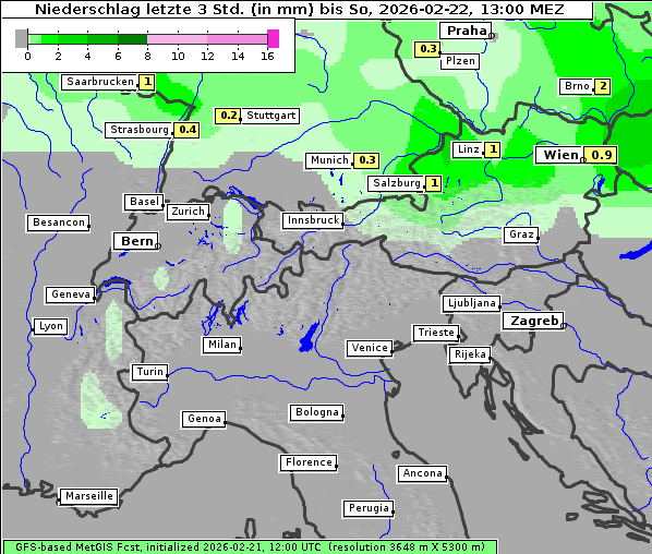 Niederschlag, 22. 2. 2026