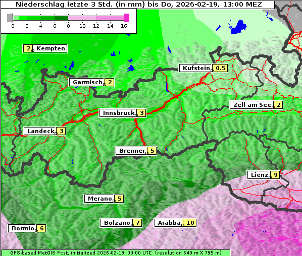 Niederschlag, 19. 2. 2026