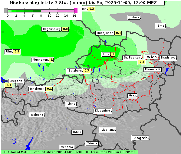 Niederschlag, 9. 11. 2025