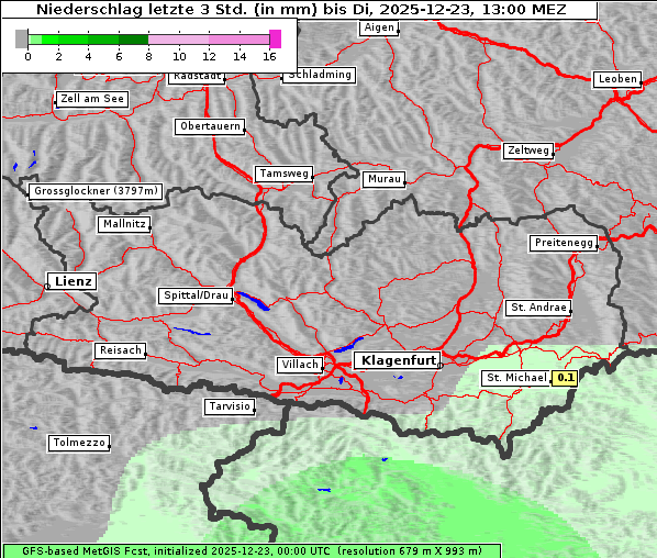Niederschlag, 23. 12. 2025