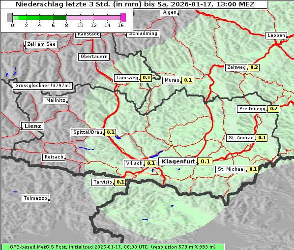 Niederschlag, 17. 1. 2026